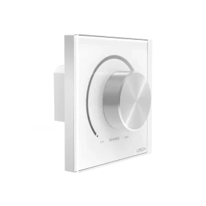 1-10V Steel Glass Panel Rotary Dimmer, EU Standard, 90-250V Input