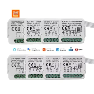 1/2/3/4 Gang WiFi Zigbee Smart Light Wireless Remote Control Switch Module Relay for Home Automation Alexa
