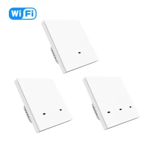 1/2/3 Gang WiFi Smart Wall Light Switch, Push Button, EU Standard, No Neutral, Timer, 240V