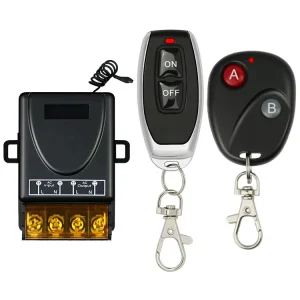 1-Channel AC/DC Wireless Remote Control Switch Kit, 433.92MHz and 315MHz, Motor Control