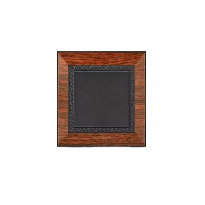1 Gang 1 Way British Standard Wall Switch Wood Grain Frame