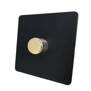 1-Gang 2-Gang 3-Way 86×86 Light Switch Black Steel Wall Dimmer