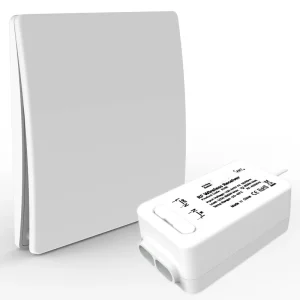 1 Gang RF433MHz Wireless Wall Switch Waterproof IP65 Smart Light Switch for Hotel Office School Lighting Projects