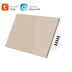 1 Gang Smart Home WiFi Control Wall Light Power Switch 10A 110-220V SAA Certified Glass Panel with Remote Lamp Holders & Bases