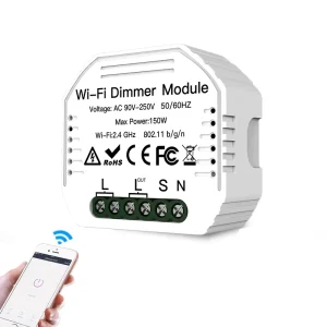 1-Way WiFi In-Wall Smart Switch Home Automation Module with Remote Control