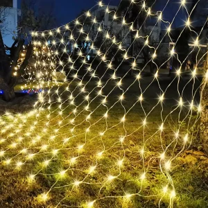 1.5m 3m 6m LED Fairy Lights IP44 Warm White Plug in Mesh Net Outdoor Garden Holiday Wedding Party