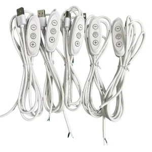 1.5m DC 5V USB Mini 3 Keys Brightness Adjustable Dimmable 2A USB Cable with Switch for Single Color LED Strip Neon Sign Light