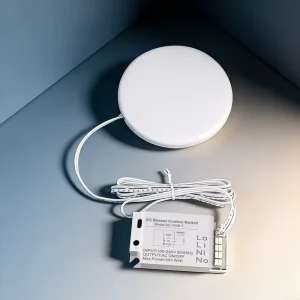 100-240V AC Touch Sensor LED Light Switch with 5cm Wood Panel Penetration and Dimmer Control