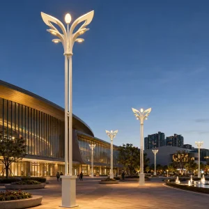 100-265V Remote Control IP65 6-12M Street Pathway Lighting Garden Lamp Landscape LED Street Light