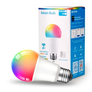 100 265VAC Multiple Colors Alexa WIFI TUYA APP Control Bedroom LED RGB Light Dimmable Smart Bulb A19 E27 E26