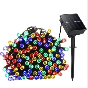 100 LED Solar Garden Light String 12 Meters Outdoor Tree Christmas Decoration Street Lighting for Holiday Season