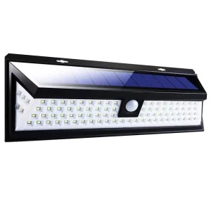100-Piece 700 Lumen LED Solar Motion Sensor Wall Lights, Outdoor Waterproof, Rechargeable, Wide-Angle