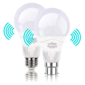 100 Watt Equivalent Smart LED Bulbs with Auto On/Off Radar Motion Sensor for Porch Garage Driveway Patio Security