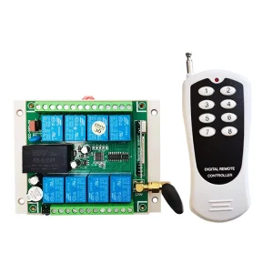100V-240V AC 8-Channel Wireless Relay Receiver Remote Control Switch for Electric Doors and Windows