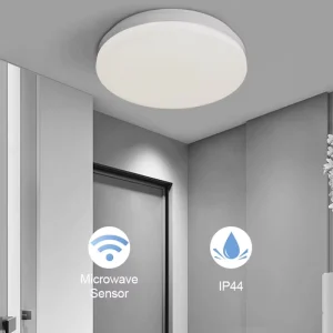 100V 265V 18W 24W Waterproof Microwave Round Ceiling LED Motion Sensor Night Light