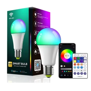 10W 2.4G WiFi RGB+CCT Music-Sync Smart LED Bulb E27 220V