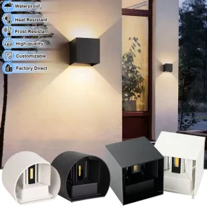 10W 20W 3CCT Square Aluminum Waterproof Energy Saving Outdoor LED Wall Lamp CE ROHS Certified Adjustable Beam Angle 180