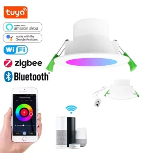 10W Dimmable RGBW LED Downlight with WiFi and ZigBee Control