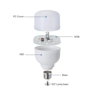 10W LED Bulb B22 SMD Cool White 6500K Energy-Saving Home Office Light