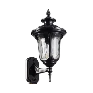 10W LED Outdoor Wall Lamp Modern Classic Waterproof Black Glass Shade Aluminum Base CRI 95 360 Beam 2-Year Warranty for Garden
