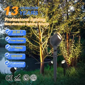 10W RGB COB LED Garden Spike Light IP65 Outdoor Landscape Spotlight Aluminum AC Remote Control Pathway Yard Lighting