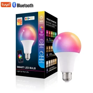 10W RGB+CCT Dimmable A70 Smart LED Bulb E27 E26 B22 AC85-265V