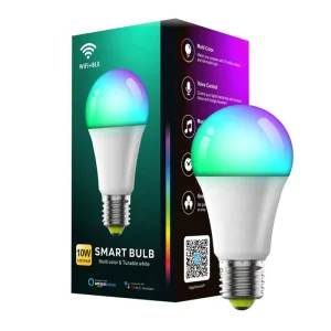 10W Smart LED WiFi Bluetooth 2.4G Remote Control Bulb E27 RGB+CCT Dimmable Voice Control