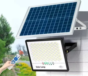 10W Waterproof Solar RGB LED Garden Flood Light with Emergency Lighting, Remote Control, and Wall Mount
