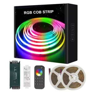 10m WiFi/Zigbee COB RGB LED Strip Light Kit 840 LEDs DC24V Flexible App-Controlled