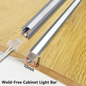 10mm Embedded Removable LED Cabinet and Wardrobe Light, Ultra-Thin Aluminum Wine Cabinet Light Strip
