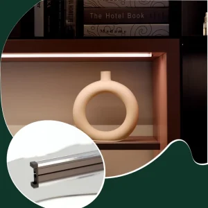 10mm Recessed LED Profile for Cabinet Lighting Straight Angled Light Options Aluminum Plastic Construction Plastic YB1019 21