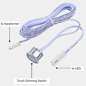 10mm Thick Touch Sensor LED Light Switch 12V 60W 24V 120W Touch Dimmer for Cabinet Light