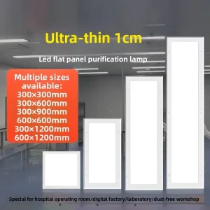 10mm Ultra Thin Purification LED Panel Light Ceiling Mounted 300x1200x900 for Dust-Free Workshops and Operating Rooms