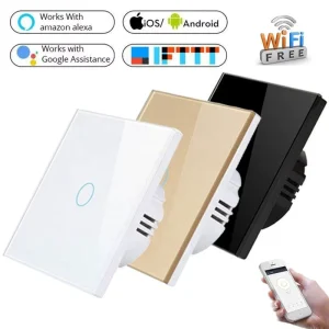 110-240V 1 2 3 4 Gang Zigbee Wall Smart Light Switch WiFi Wireless Remote Voice Control 4-Way Switch