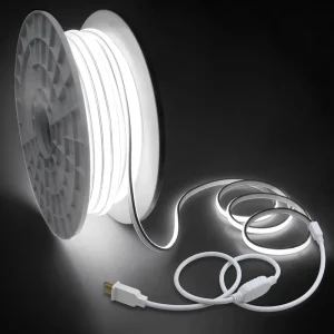 110V/220V COB LED Strip with Plug Connector 3000K/4000K/6500K Waterproof Indoor/Outdoor Tape Light