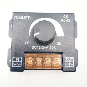 110V 220V to DC 12-24V 30A Dimming Controller for Single-Color LED Strip Lights