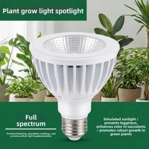 110V LED Grow Light Bulb 220V Full Spectrum Lamp for Indoor Plant Flower Garden Seeds and Greens Balanced Flood Light Spectrum