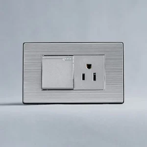 118 American Standard Concealed Stainless Steel Panel Wall Switch Socket Multi-Plug Switch and Socket