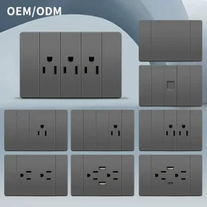 118 Type American Wall Light Switch 1 Gang 2 Way Power Wall Socket