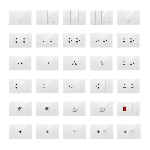 118-X2 Home Electric Wall Socket and Light Switch PC Panel American Standard