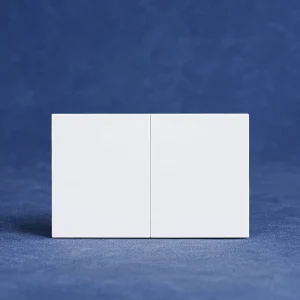 118 x 75mm Frameless Ultra-Thin Cover Push Button Switch 10A 250V 2 Gang 1 Way 2 Way Electric Wall Switch