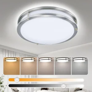 12 Inch LED Ceiling Light 5CCT 2700K 3000K 4000K 5000K 6000K Close-to-Ceiling Light for Kitchen Bathroom Bedroom