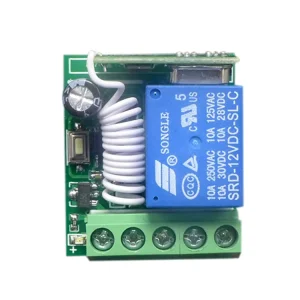 12 Volt Remote Control Switch 433MHz DIP Switch RF Remote Controller