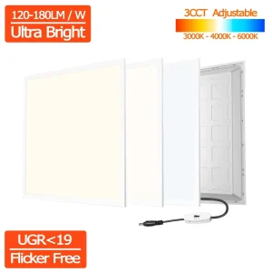 120 180lm w Super Bright 3CCT Adjustable Backlight LED Panel Light 60×60 30×120 Ceiling Recessed Backlit LED Panel Light
