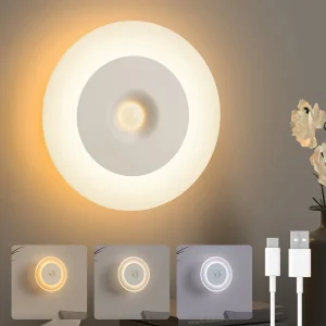 1200mAh USB Rechargeable CCT LED Puck Light with Motion Sensor for Kitchen Under Cabinet