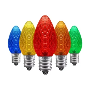 120V 0.5W C7 E12 Faceted Candle Holiday LED Replacement SMD Bulbs