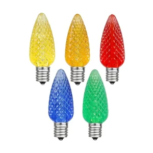 120V 0.8W E17 Base C9 LED Replacement Light Bulb Faceted SMD