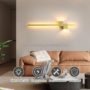 120cm Three-Sided LED Wall Lamp Modern Iron Construction High CRI 90