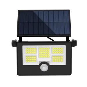 122 LED Solar Wall Light with USB Charging, Motion Sensor, Wide Angle, IP65 Waterproofing