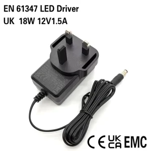 12V 1.5A 18W Single LED Driver EN 61347 UK Plug Power Supply Adapter Constant Voltage Transformer LED Strip Lights 79%